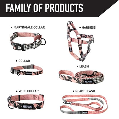 Wolfgang Heavy Duty, Adjustable Dog Collar with Quick Release Nylon Buckle for Walking & Training, HoundsPink Print, Small - color: HoundsPink Print, size: Small (5/8 Inch x 8-12 Inch)