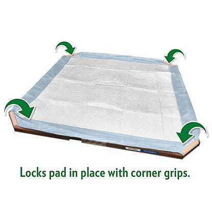 Vet's Best Dog Pad Holder | Portable Tray for Pet Training and Puppy Pads | Protection Against Pad Leakage, Bunching, and Shredding | Fits Pads 21 x 21 Inches or Larger