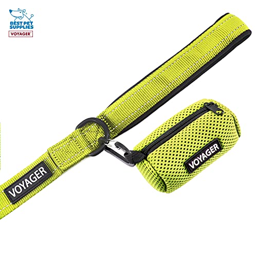 Voyager Step-in Air All Weather Mesh Harness and Reflective Dog 5 ft Leash Combo with Neoprene Handle, for Small, Medium and Large Breed Puppies by Best Pet Supplies - Green, X-Small - color: Leash Harness Set (Lime), size: XS (Chest: 13 - 14.5")
