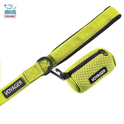 Voyager Step-in Air All Weather Mesh Harness and Reflective Dog 5 ft Leash Combo with Neoprene Handle, for Small, Medium and Large Breed Puppies by Best Pet Supplies - Green, X-Large - color: Leash Harness Set (Lime), size: XL (Chest: 20.5 - 23")