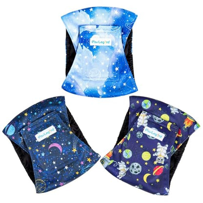 Paw Legend Washable Dogs Diapers Male Dog Belly Bands for Male Dogs Diapers Reusable Puppy & Doggie Diapers Male - color: Space Pattern, size: X-Small