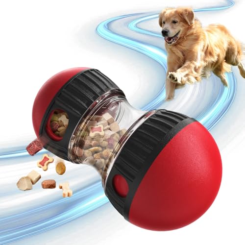 Interactive Dog Puzzle Toy - Adjustable Treat Dispensing Food Dispenser Slow Feeder Dog Treat Ball, Dog Enrichment Toys to Keep Them Busy for Small Medium Large Dogs