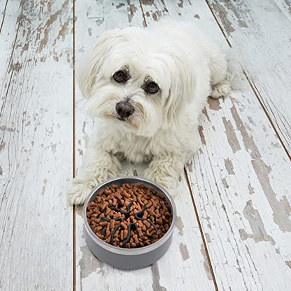Jaoul Slow Feeder Dog Bowls Insert, Puzzle Slow Feeder Insert with 21 Octopus Suction Cups for Small Breed Dog Food Bowls (4 inch, Black) - color: Black, size: Small(4inch)