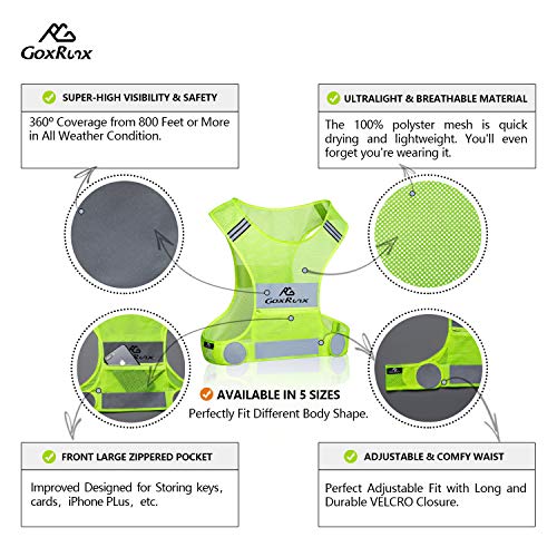 Reflective Vest Running Gear,Lightweight Reflective Safety Vests with Arm Bands - color: Green, size: X-Large