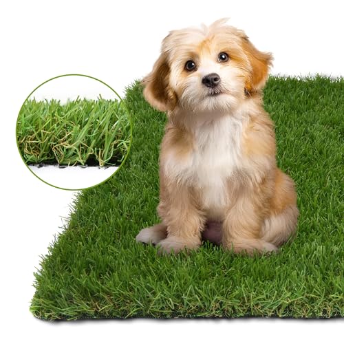COOLCHOICE Artificial Grass Turf with Drainage Holes for Dog Potty Training 4 ft x 6 ft, 3 cm Fake Outdoor Rug Pee Pad for Patio Balcony Backyard, Indoor Green Mat Home Decoration, UV Flame Resistant - size: 4 ft x 6 ft