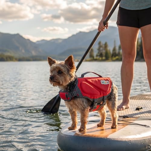 Outward Hound Dawson Swim Red Dog Life Jacket, XS - color: Red, size: X-Small (Chest Girth: 11"-15")