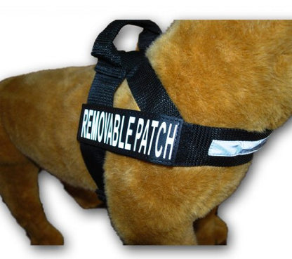 Doggie Stylz DO NOT PET Nylon Strap Service Dog Harness No Pull Guide Assistance Comes with 2 Reflective DO NOT PET Removable Patches. Please Measure Your Dog Before Ordering. - size: Large Fits Girth 26-33"