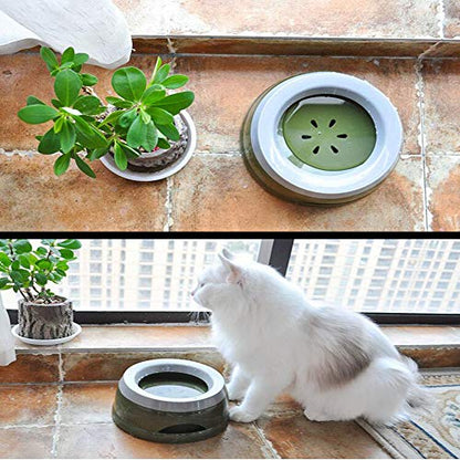Love Dream No Spill Dog Water Bowl, No Drip Dog Slow Water Feeder No Slip Vehicle Carried Pet Water Dispenser 25 oz with Floating Disk Slow Drinking Bowl for Dogs Cats (Army Green) - color: Army Green