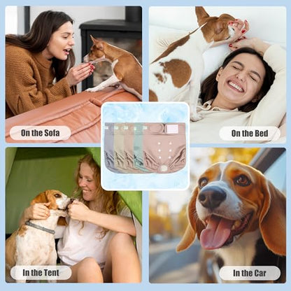 wegreeco Cooling Dog Diapers Female, Reusable Dog Cooling Diapers, High Absorbent Puppy Doggie Panties for Heat, Excitable Urination, or Incontinence, Self-Cooling, 5 Pack(Elegant, X-Large) - size: X-Large
