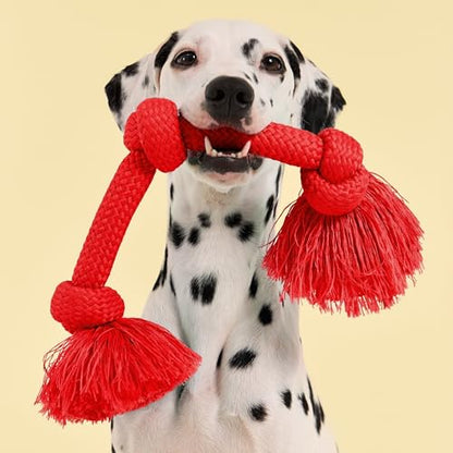 Playology Dog Toys | Dri-Tech Rope Tug of War Dog Toy for Tough Chewers | Beef Scented Jumbo Tug Rope Toys for Large Dogs - size: Jumbo, style: Beef
