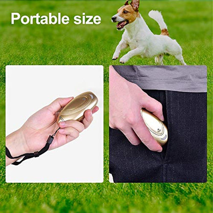 MODUS Ultrasonic Dog Barking Deterrent, 2-in-1 Dog Training and Bark Control Device, Anti-Barking Device,Stops Unwanted Actions: Barking, Leaping, Hostility.Indoor & Outdoor - color: Gold Barks No More Dog Training Tool