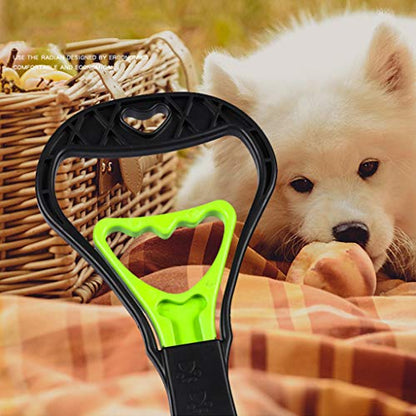 Upgraded Long Handle Dog Pooper Scooper No Bending Over Easy Pick Up for Easy Waste Dirt Gravel Pick Up Jaw Scooper