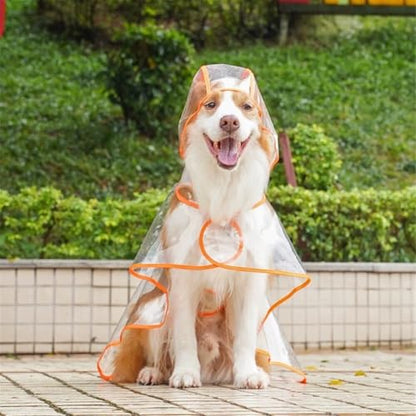 Dog Raincoat Windbreaker Rain/Water Rain Coat for Dogs Dog Rain Jacket Hooded Jackets Rain Coat for Dogs(3X-Large,B)