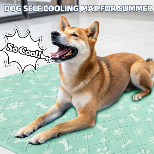 Homimp Self-Cooling Mat for Dogs,6 Pack Washable Cooling Mat & Sleeping Pad,Reusable Waterproof Dog Pee Pads,Non-Toxic,Non-Slip Potty Pads for Whelping Litter Mat Puppy Supplies in Summer,16"x20"