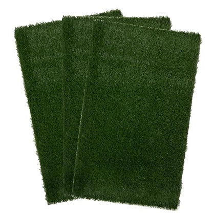 Artificial Grass Puppy Pee Pad for Dogs and Small Pets - Set of Three 35.5X23.5 Inch, Reusable 4-Layer Turf Pads for Dogs - Indoor and Outdoor Fake Grass Potty Pet Supplies by PETMAKER - size: XL 4-Layer Replacement Pads