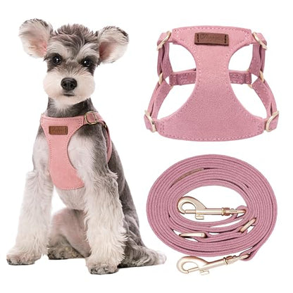 Puppytie No Pull Small Dog Harness with Multifunction Dog Leash, Lightweight Soft Adjustable No Choke Escape Proof Pet Harness Vest, Pink - color: A-Pink, size: S(9-17.5lb）