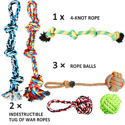 Youngever 6 Pack Large Dog Rope Toys, Chew Toys