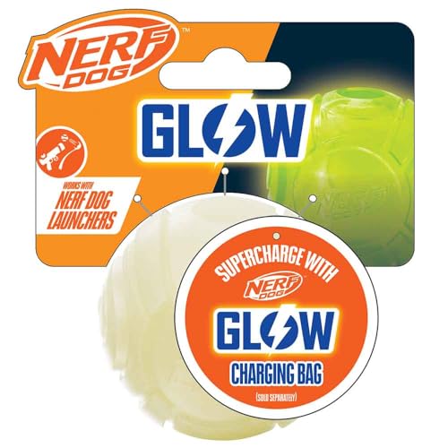 Nerf Dog Tennis Ball Blaster Dog Toy white, 2.5 Inch Glow Reload Ball - size: 2.5 Inch Glow Reload Ball