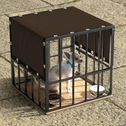 ColourTree 2' x 2' Brown Custom Size Shade Cloth with Grommets - 90% Sunblock, Durable Mesh Fabric Tarp for Dog Kennel Cover, Fence Privacy Screen, Greenhouse, Chicken Coop & Pet Playpen. - color: Brown, size: 2' x 2' Custom Size