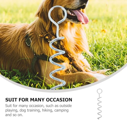 GLEAVI Dog Tie Out Stake Heavy Duty Spiral Ground Anchor Metal Stake for Large Dogs Outdoor Yard Pet Tether with Handle Sturdy Portable