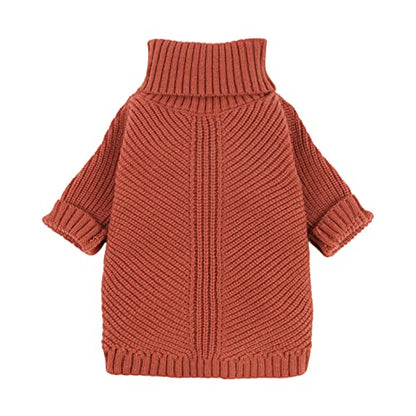 Fitwarm Thermal Knitted Dog Sweater Doggy Winter Coat Pet Clothes Doggie Turtleneck Jacket Puppy Outfits Cat Sweatsuit Red Small - color: Red, size: Small