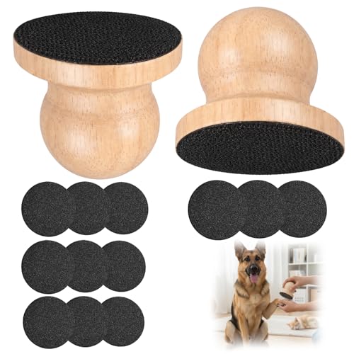 Dog Nail File, Dog Nail File Board, Nail File for Dogs, 14 Pcs Dog Nail Grinder Set with 2 Round Heads and 12 Sandpapers, Safe Nail Care Kit for Puppies and Adult Dogs