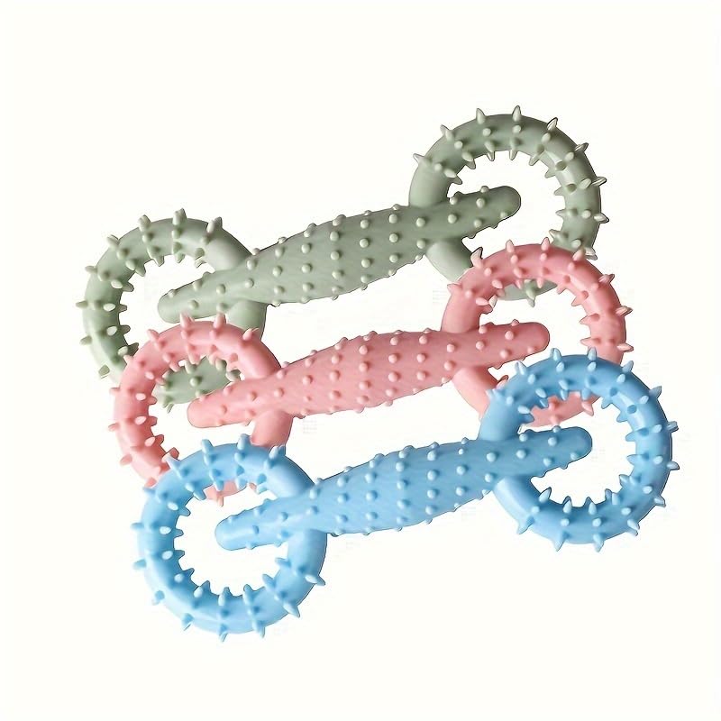 Dog Chew Toy for Aggressive Chewers, Durable Rubber Teething Toy for Interactive Pet Enrichment Toy for Large and Small Breeds（Green） - color: Green
