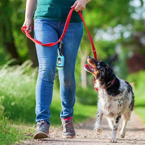 SVD.PET Dog Poop Bag Dispenser, Retractable Dog Waste Bag Holder for Leash, Pet Poop Bag Holder with 15 Bags, Dog Walking Accessory (Jade/White) - color: Jade/White