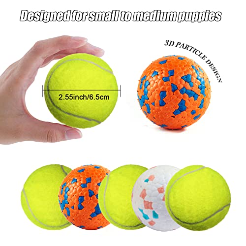 Indestructible Floating Bouncy Balls for Dogs - Small Breed, Lightweight Mini Tennis Balls - Odourless - 2.5" - 5 Pack - size: 5 pack tennis and Interactive Dog Ball