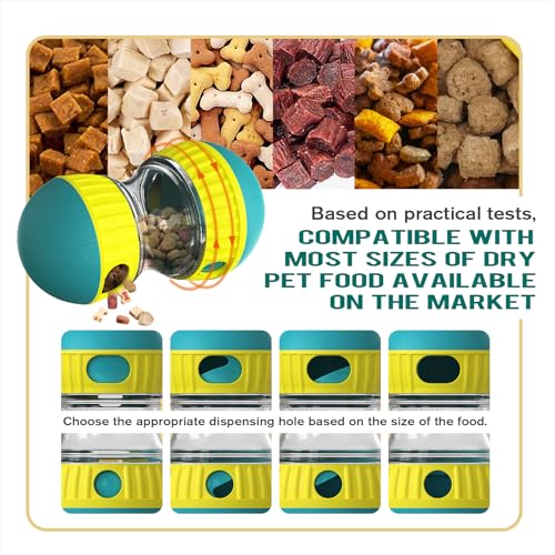 BSISUERM Dog Treat Dispensing Puzzle Toy Adjustable Food Dispenser Slow Feeder Pet Interactive Chase Toy Dog Enrichment Ball for Medium Large Dogs to Keep Them Busy, Extra Large - color: Green - Single - XL