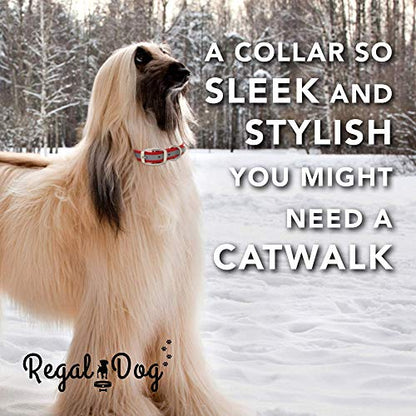 Regal Dog Products Medium Red Reflective Dog Collar with Custom Engraved Name Plate and Heavy Duty Center Ring | Waterproof Biothane Personalized Dog Collars - Other Sizes for Small & Large Dogs - color: Red, size: Medium