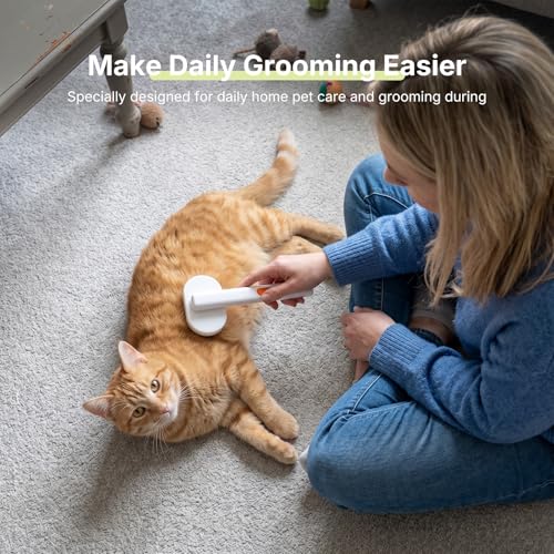 Self Cleaning Slicker Brush – High-Density Pet Grooming Comb for Hair Removal & Deshedding, Fine Teeth for Long & Short Hair, Daily Massage Grooming Tool