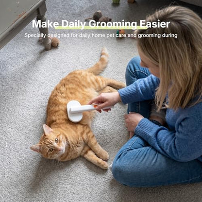 Self Cleaning Slicker Brush – High-Density Pet Grooming Comb for Hair Removal & Deshedding, Fine Teeth for Long & Short Hair, Daily Massage Grooming Tool