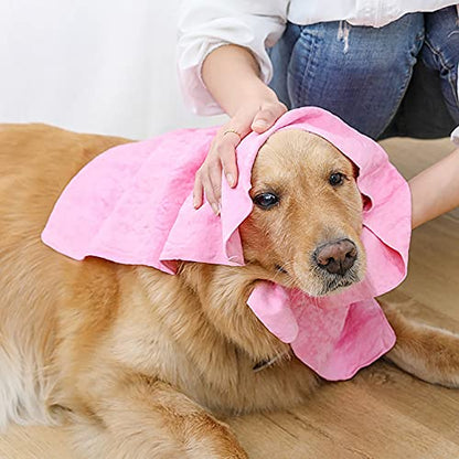 GabeFish Super Absorbent Shammy Dog Towels Quick Dry Eco-Friendly Soft Multifunctional Pets Cats Towel Packs Small 5PC - size: Small/5 Packs