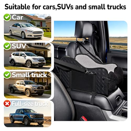 Center Console Dog Car Seat,Pet Puppy Middle Console Dog Car Seat for Small Dogs (Black, Small) - color: Black, size: Small