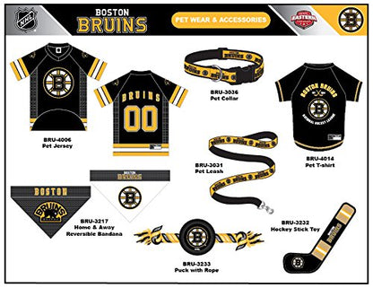 NHL Boston Bruins Tee Shirt for Dogs & Cats, X-Small. - Are You A Hockey Fan? Let Your Pet Be An NHL Fan Too! - color: Boston Bruins, size: X-Small