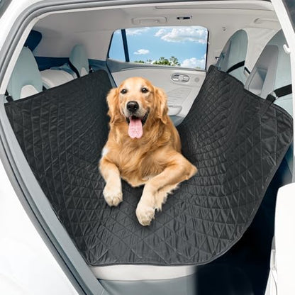 Extra Large Dog Car Seat Cover for Back Seat, Universal Fit Bench Car Seat Cover, Waterproof Dog Hammock for Car with Adjustable Straps, Durable Seat Protector for Cars, Trucks & SUVs, Black - size: 60''x64''