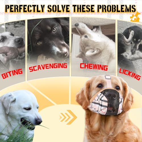Dog Muzzle, Soft No Barking Bite Mesh Muzzles for Large Sized Dogs Anti Chewing, Breathable Muzzle for German Shepherd Labrador/Golden Retriever, etc, Suit for Grooming Vet Allows Panting Drinking - size: XL(Circumference:11.8''-12.6''in)