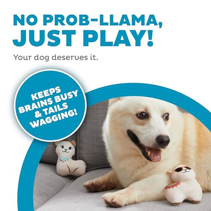 Outward Hound Hide A Llama Plush Dog Toy Puzzle - color: Llama