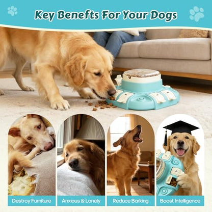 2 Levels Dog Puzzle Toy, Slow Feeder for Fast Eating Pets Interactive Dog Treat Puzzle Toys for IQ Training, Treat Dispenser for Small Medium Large Dogs, Cats - color: 2 Level Puzzle