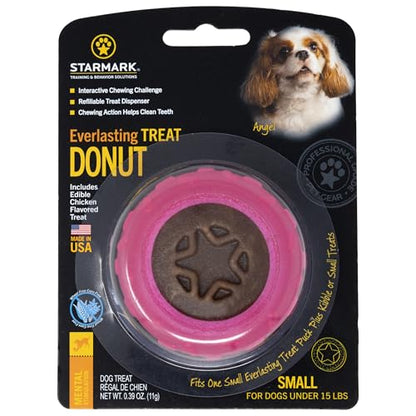 Starmark Everlasting Treat Donut Toy for Small Dogs - color: Pink, size: Small