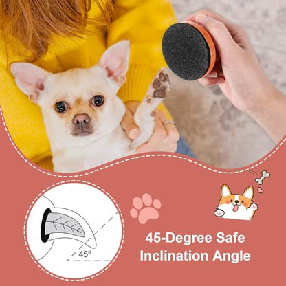 CIATBYYJ Dog Nail File with 6Pcs Replaceable Filing Disc, Dog Scratch Board for Safe and Easy Nail Care, Dogs Nails Scratch Board Ensures Smooth and Healthy Nails for Dogs and Cats