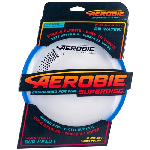 Aerobie Superdisc: Dog Flying Disc, Blue, Green, Pink, Yellow, 10 Inches