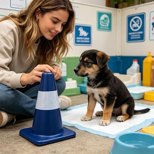 Dog Potty Training Pole | Stable Column Habits Trainer | Male Dog Marking Training Post,for Small Medium Large Breeds Apartment Dwellers Beginners - color: Red