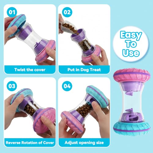 BoYoYo Interactive Dog Toys, Dog Puzzle Toys for Smart, Dog Enrichment Toy to Keep Them Busy, Rose - color: Rose