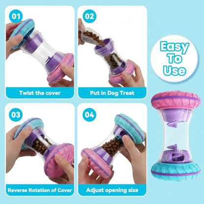 BoYoYo Interactive Dog Toys, Dog Puzzle Toys for Smart, Dog Enrichment Toy to Keep Them Busy, Rose - color: Rose