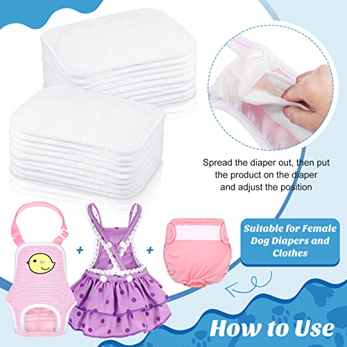 20 Pieces Dog Diaper Pads Washable Reusable Replaceable Diapers Liner Pads for Small Medium Dog (Female, Small) - size: Small