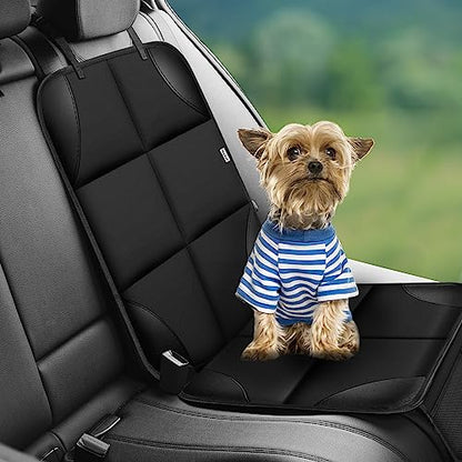 Meolsaek Car Seat Protector for Child Car Seat, Durable 600D Fabric Waterproof Car Seat Cover with Thick Pad Non-Slip Backing，No Imprints (Black 1pc) - color: Black 1pc