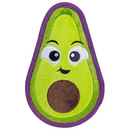 Outward Hound Tough Skinz Durable Squeaky Dog Toy with Two Tough Layers, Avocado, Green, Medium - color: Avocado, size: Medium