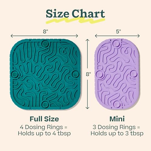 WOOF FlipMat Easy-to-Clean Lick Mat for Dogs l- Slow Feeder Mat with Double-Sided-Non-Slip Design - BPA-Free Silicone - Lick Mat - Interactive Dog Toys - Green - color: Green, size: Standard
